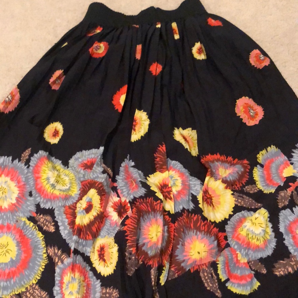 Black Orange and Yellow Flower Dress